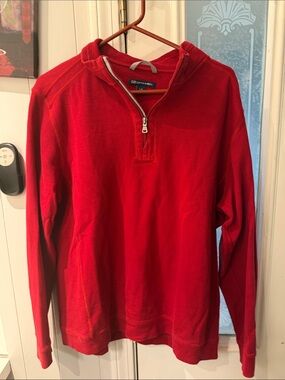 Cutter & Buck Red Men's Quarter-Zip Pullover Sweater